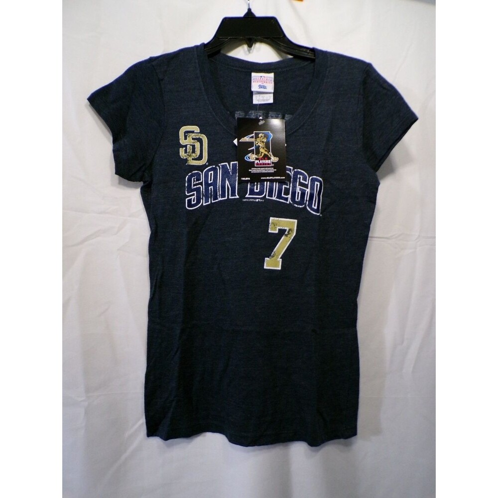 Women's San Diego Padres Jersey Scoop Neck T-Shirt M